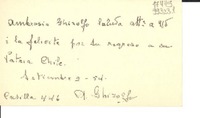 [Tarjeta] 1954 sept. 9, [Chile] [a] Gabriela Mistral