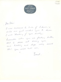 [Carta] [1957], 200 West 57, New York 19, N. Y., [EE.UU.] [a] Dear Doris