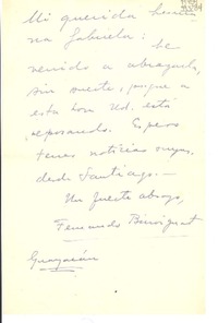 [Carta] 1954, Guayacán, [Chile] [a] Gabriela Mistral