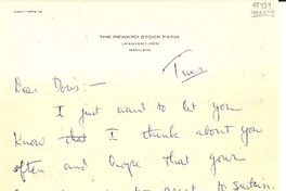 [Carta] 1957, Chestertown, Maryland, [Estados Unidos] [a] Dear Doris