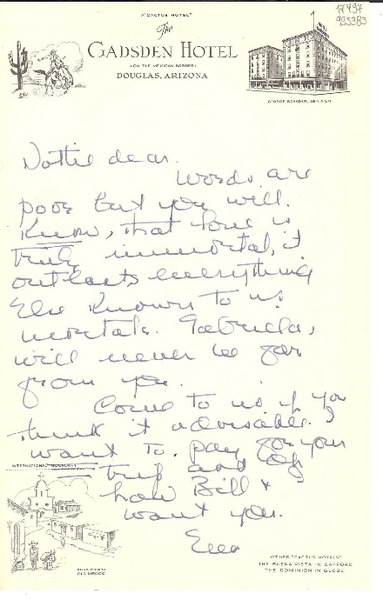 [Carta] 1957, Douglas, Arizona, [Estados Unidos] [a] Dottie Dear
