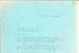 [Carta] 1946 Sept. 19, Monrovia, California, [Estados Unidos] [a] W. M. Jackson, Inc., New York City, New York
