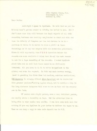 [Carta] 1953 Oct. 9, 1601 Argonne Place, N. W., Washington, 9, D. C., [EE.UU.] [a] Dear Doris