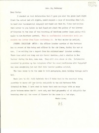 [Carta] [1954] Nov. 10, [EE.UU.] [a] Dear Doris