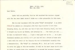 [Carta] 1954 Nov. 20, 3200 - 16 St. , N.W., [EE.UU.] [a] Dear Doris