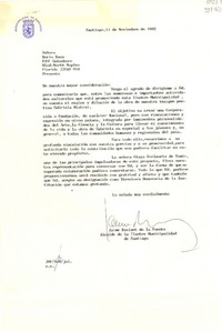 [Carta] 1992 nov. 11, Santiago [a] Señora Doris Dana, North Naples, Florida, Estados Unidos