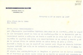 [Carta] 1957 ene. 23, Veracruz, [México] [a] Doris Dana, New York