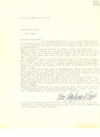 [Carta] 1957 ene. 31, Santiago [a] Miss Doris Dana, New York