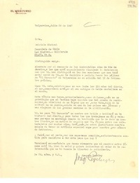 [Carta] 1947 jul. 28, Valparaíso, [Chile] [a] Gabriela Mistral, Consulado de Chile, Los angeles, California, EE.UU. de América.