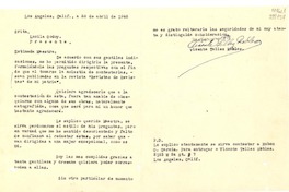 [Carta] 1946 abr. 28, Los Angeles, California [a] Srta. Lucila Godoy