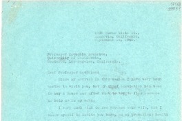 [Carta] 1946 Sept. 14, Monrovia, California [a] Professor Macuchin Mac Bride, Los Angeles, California