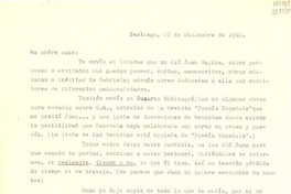 [Carta] 1960 dic. 23, Santiago [a] Doris Dana