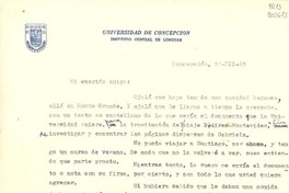 [Carta] 1965 dic. 29, Concepción, [Chile] [a] mi querida amiga [Doris Dana]