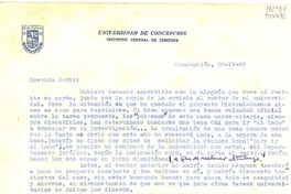 [Carta] 1966 abr. 28, Concepción, [Chile] [a] Querida Doris
