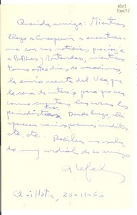 [Carta] 1966 nov. 26, Quillota, [Chile] [a] [Doris Dana]