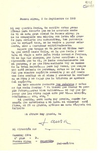 [Carta] 1960 sept. 8, Buenos Aires [a] Doris Dana