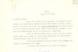 [Carta] 1961 ene. 4, Chile [a] Doris Dana
