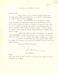 [Carta] 1965 mar. 1, Santiago [a] Doris Dana