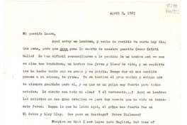 [Carta] 1965 Apr. 8, [Estados Unidos] [a] Laura Labarca