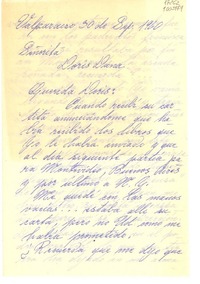 [Carta] 1960 sept. 30, Valparaíso [a] Doris Dana