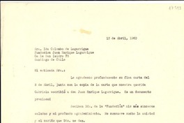 [Carta] 1960 abr. 13 [Washington, D.C., EE.UU.] [a] Ida Colombo de Lagarrigue, Santiago, Chile