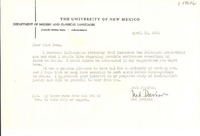[Carta] 1964 april 14, Albuquerque, New México [a] Doris Dana