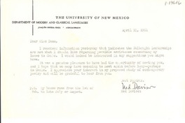 [Carta] 1964 april 14, Albuquerque, New México [a] Doris Dana