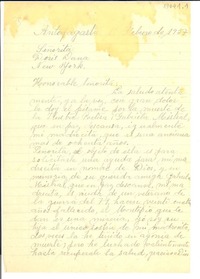 [Carta] 1957 feb. 1, Antofagasta, Chile [a] Doris Dana, New York