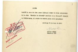 [Recibo] 1942 may. 23 Santiago, Chile <a> Biblioteca Nacional de Chile