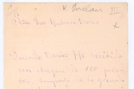 [Carta] 1911 octubre 18, Zaragosa, España [a] Rubén Darío