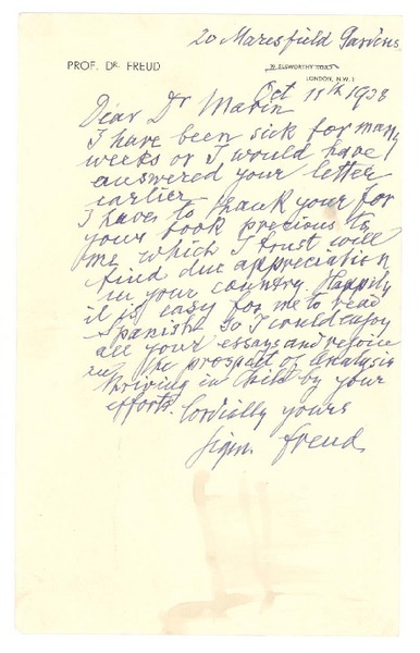 [Carta] 1938 oct. 11, Londres, Inglaterra [a] Juan Marín