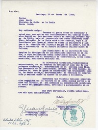 [Carta] 1952 enero 15, Santiago, Chile [a] Juan Marín