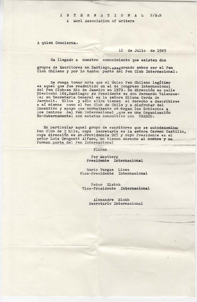 [Carta] 1983 jul. 12, Londres, Inglaterra [a]