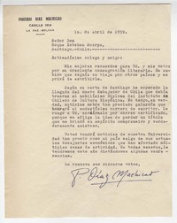 [Carta] 1959 abr. 1, La Paz, Bolivia [a] Roque Esteban Scarpa