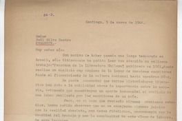 [Carta] 1964 mar. 5, Santiago, Chile [a] Raúl Silva Castro