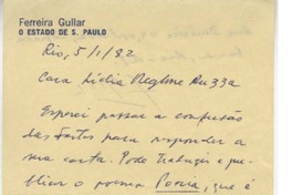 [Carta] 1982, Río de Janeiro, Brasil [a] Lidia Neghme