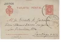 [Tarjeta] 1909 oct. 24, Salamanca, España [a] Ernesto A. Guzmán