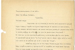 [Carta] 1925 agosto 12, Chuquicamata, Chile [a] Máximo Cardemil