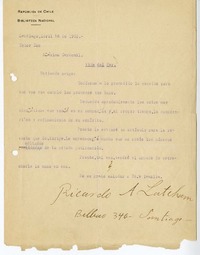 [Carta] 1925 abril 18, Santiago, Chile [a] Máximo Cardemil