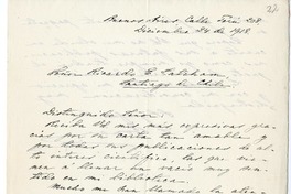 [Carta] 1918 diciembre 24, Buenos Aires, Argentina [a] Ricardo Latcham.