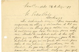 [Carta] 1919 mayo 24, San Bernardo, Chile [a] Pedro Prado