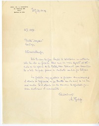 [Carta] 1970 febrero 6, Santiago, Chile [a] Biblioteca Nacional de Chile