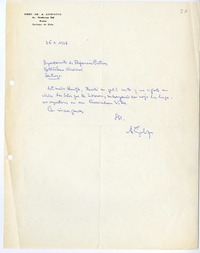 [Carta] 1968 octubre 25, Santiago, Chile [a] Biblioteca Nacional de Chile