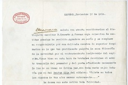 [Carta] 1914 noviembre 12, Buenos Aires, Argentina [a] Ernesto A. Guzmán.