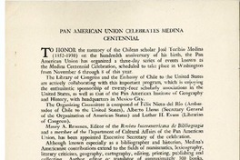 Pan american union celebrates Medina centennial