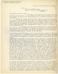 [Carta] 1954 septiembre 18, Ciudad de México, México D.F. [a] Carlos Fernández Ucha