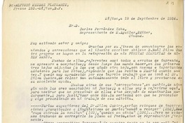 [Carta] 1954 septiembre 18, Ciudad de México, México D.F. [a] Carlos Fernández Ucha