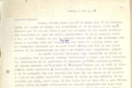 [Carta] 1981 mar. 5, Concepción, Chile [a] Miguel Arteche