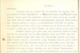 [Carta] 1981 mar. 14, Concepción, Chile [a] Miguel Arteche