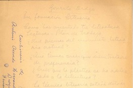 [Carta 1950?], Santiago, Chile [a] Gonzalo Drago, San Fernando, Chile
